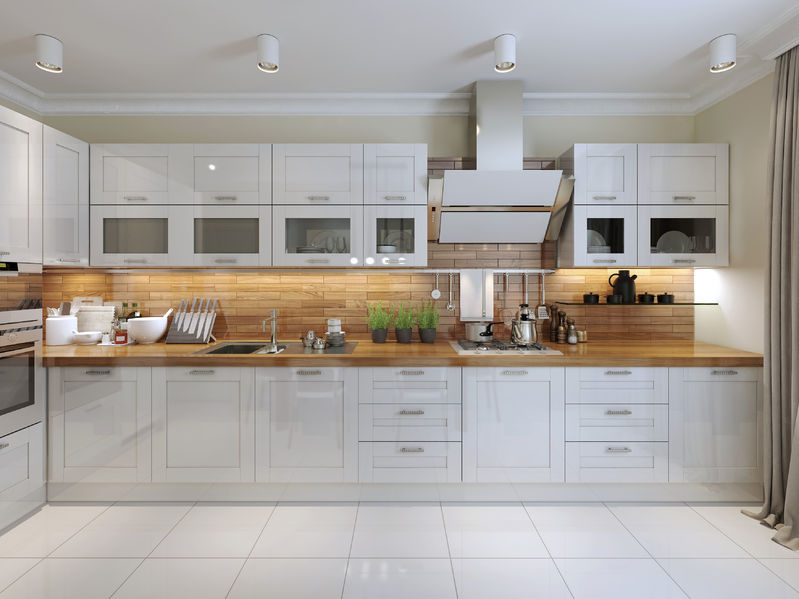 47271413 – contemporary kitchen design. 3d render